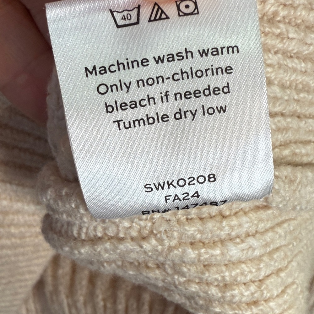 Draper James Quarter Gold Zipper Cableknit Sweater in Cream Ivory NEW W2011 Sz S - Picture 11 of 12